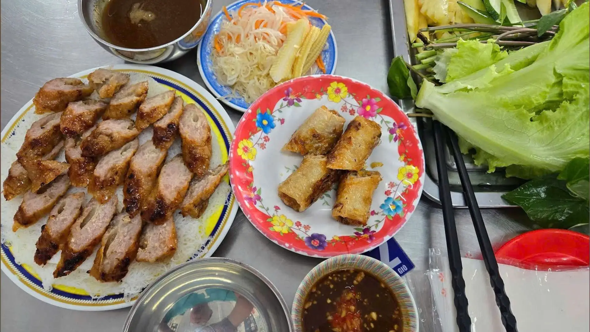 Nem Nuong dishes at Nem Nuong Thanh Van