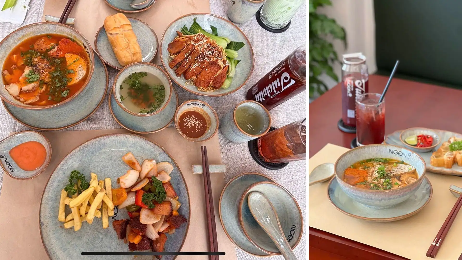 Vietnamese set menu served at Ngon Vegan Bistro & Coffee