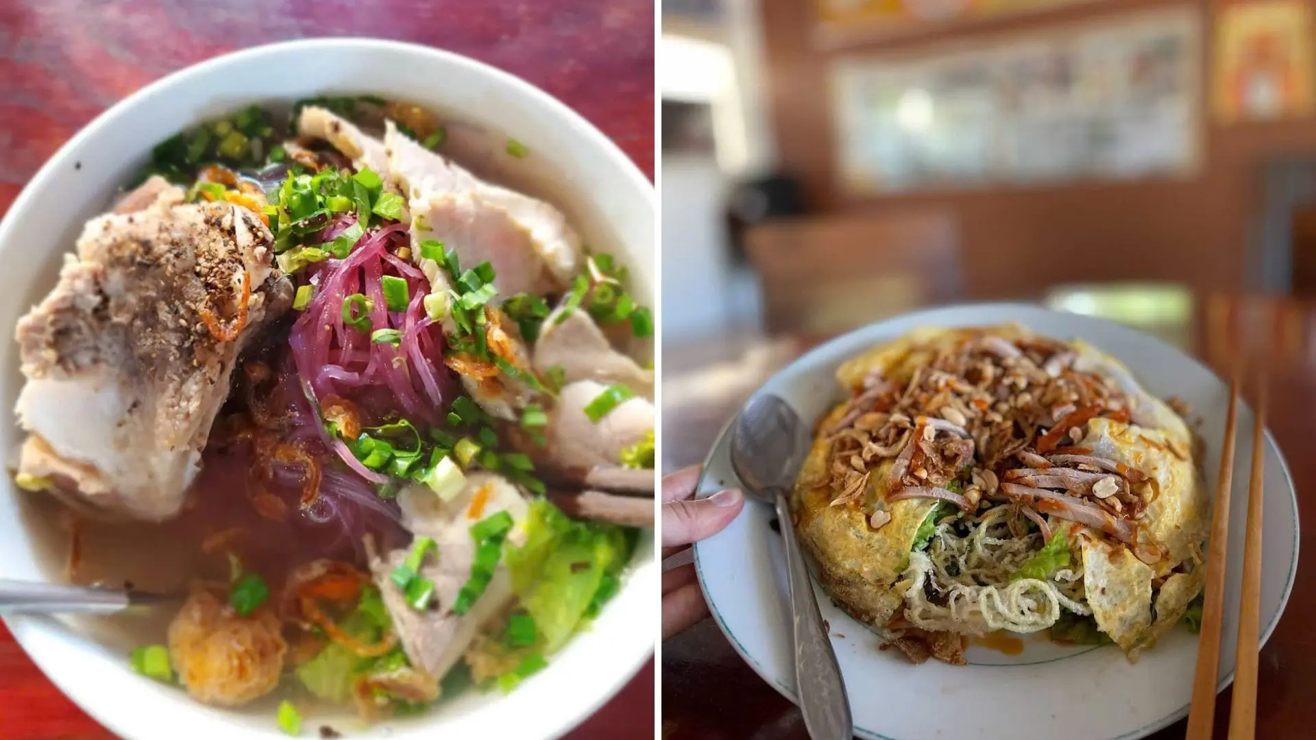 Vietnamese Noodle Pizza at Sau Hoai Rice Noodle Factory