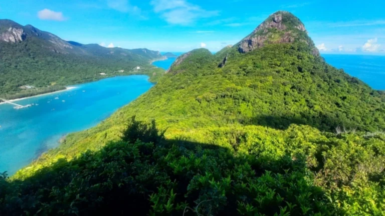 Aerial view of Nui Chua summit in Con Dao National Park