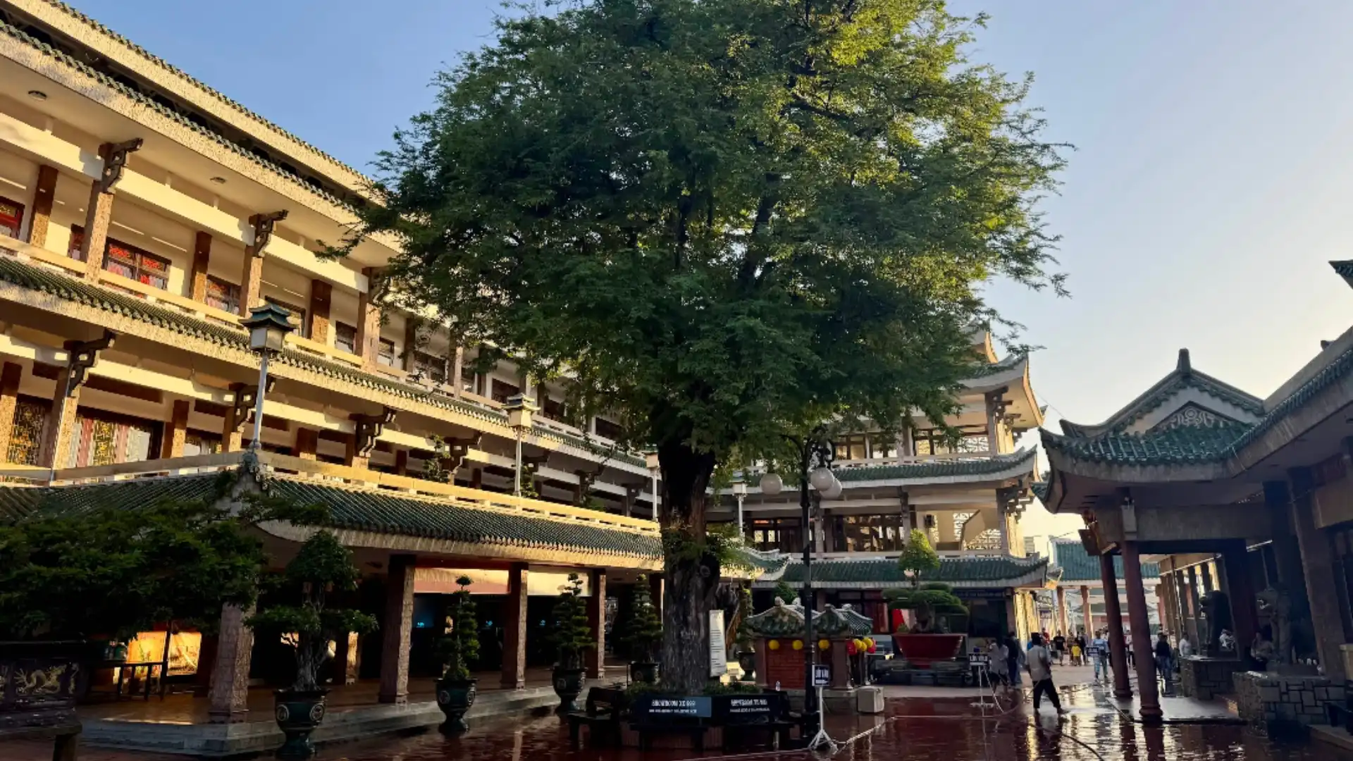 Courtyard at Ba Chua Xu Temple on Sam Mountain