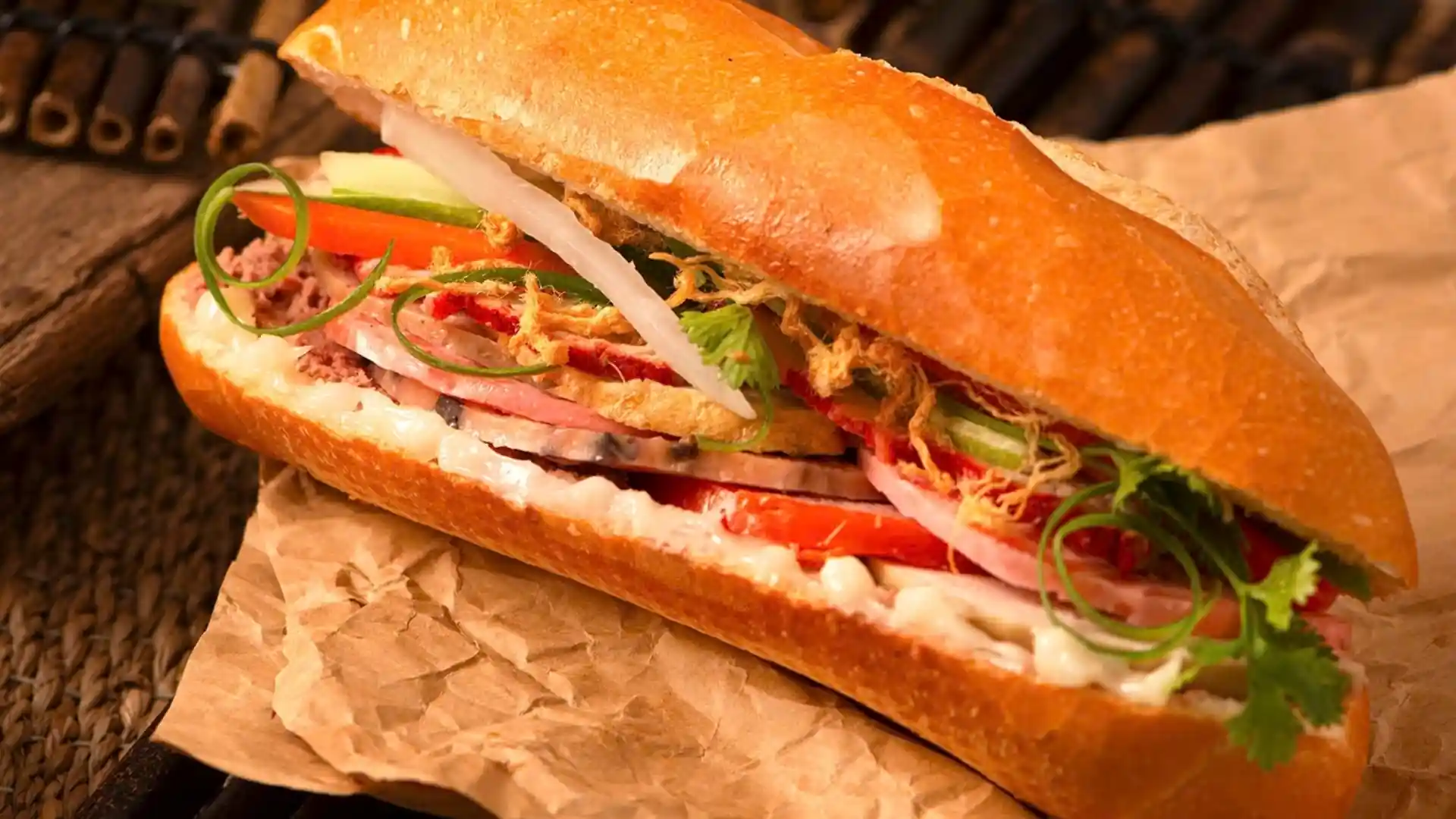 What to Eat in Vietnam: 30 Must-Try Dishes 75 Vietnamese bánh mì sandwich filled with savory ingredients, pickles and herbs