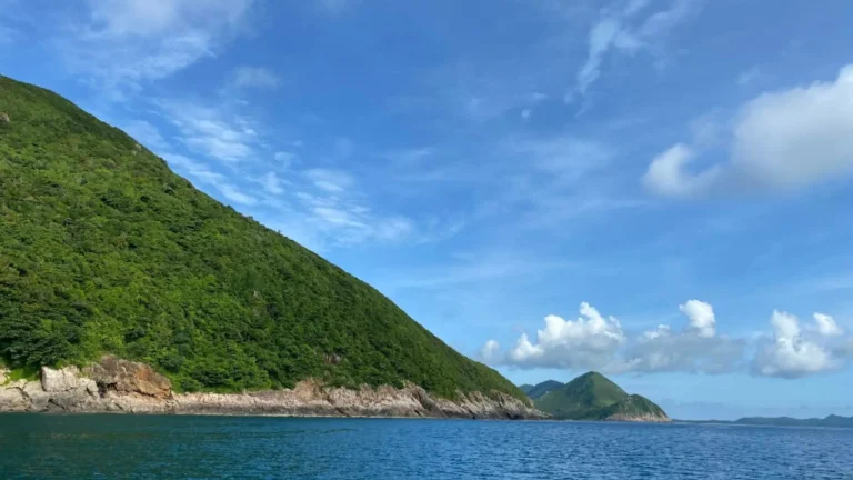 Scenic sea view of Bay Canh Island in Con Dao