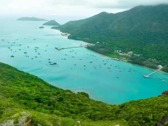 Ben Dam Harbor views from Love Peak Hike Con Dao