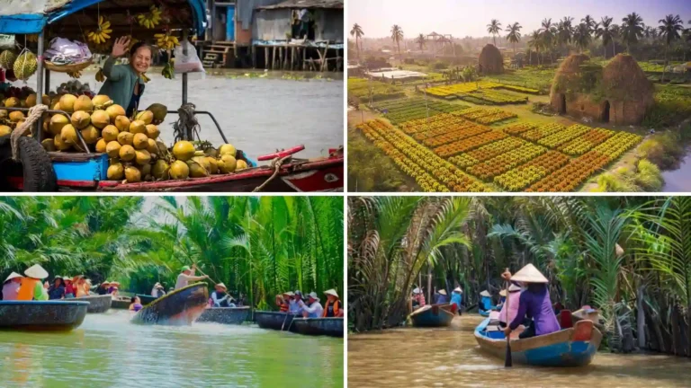 Ben Tre coconut canals and countryside in the Mekong Delta