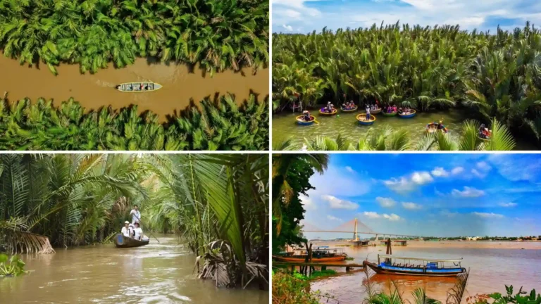 Boat trips through rivers and coconut-lined waterways in Ben Tre