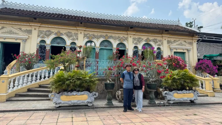Exterior view of Binh Thuy Ancient House – elegant architecture in Can Tho