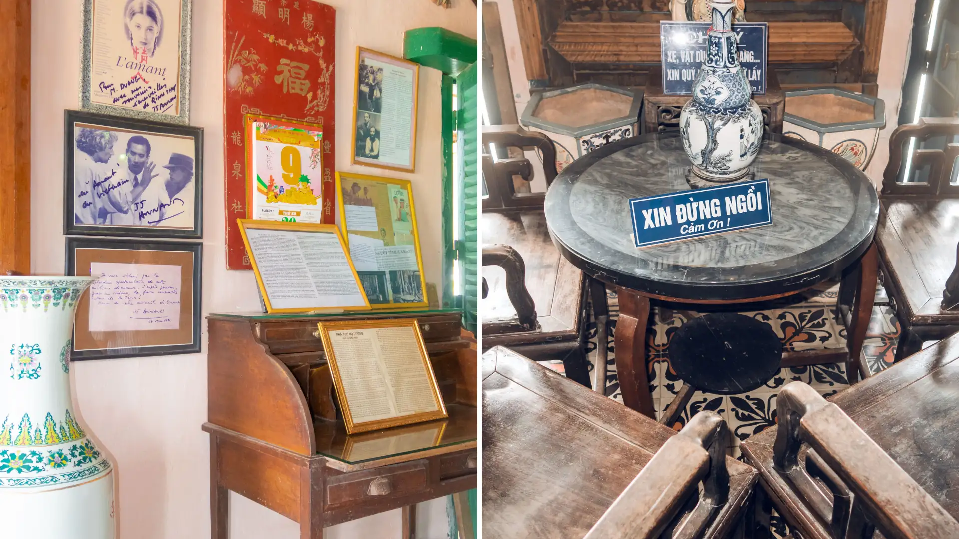 Inside Binh Thuy Ancient House with antique furnishings
