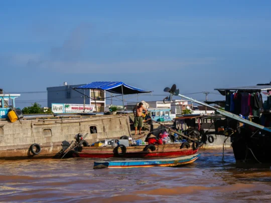 Cai Rang Floating Market in Can Tho with vibrant morning trading scene