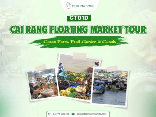 Cai Rang Floating Market Tour in Can Tho with cacao farm and fruit garden