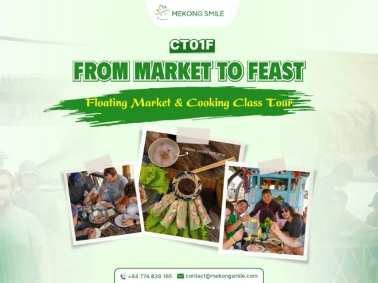 A hands-on cooking class in Can Tho, showing a person learning to prepare a traditional Vietnamese dish