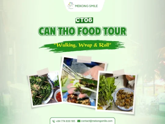 A vibrant platter of various Vietnamese street foods, showcasing the culinary delights of Can Tho