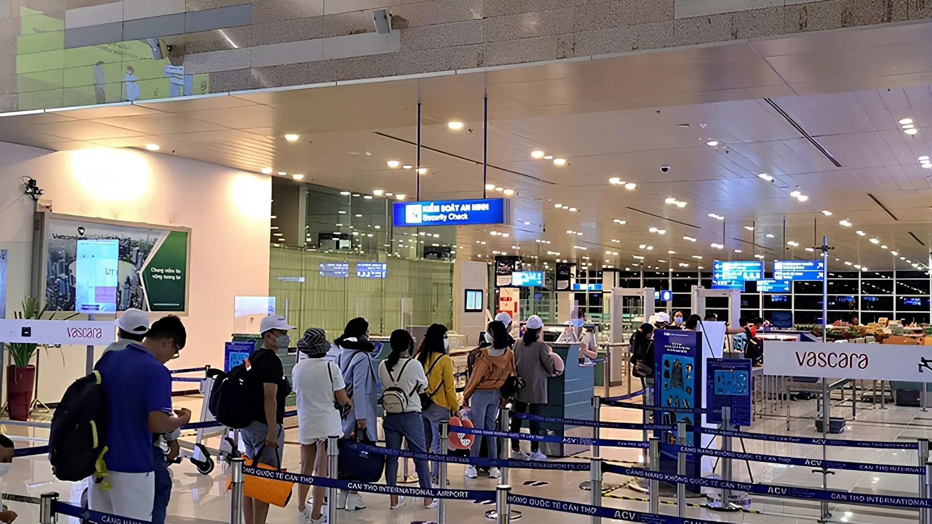 Can Tho International Airport security screening checkpoint
