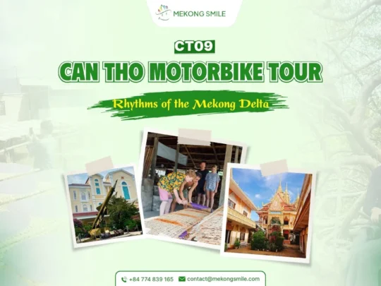 A traveler on a motorbike, exploring the streets and back roads of Can Tho