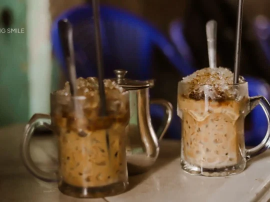 A cup of authentic Vietnamese coffee, a key part of the local street culture and a perfect start to a can tho motorbike tour.