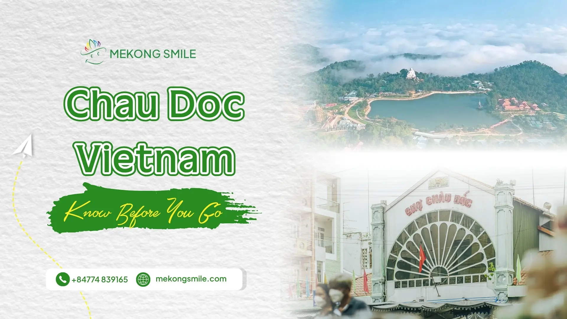 View over the Chau Doc landscape from Sam Mountain in An Giang
