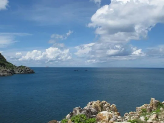 Coastal landscape near Bamboo Lagoon on the Bamboo Lagoon Con Dao snorkeling tour