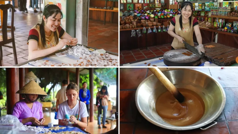 Watch local artisans craft sweet coconut candy by hand at a Ben Tre workshop
