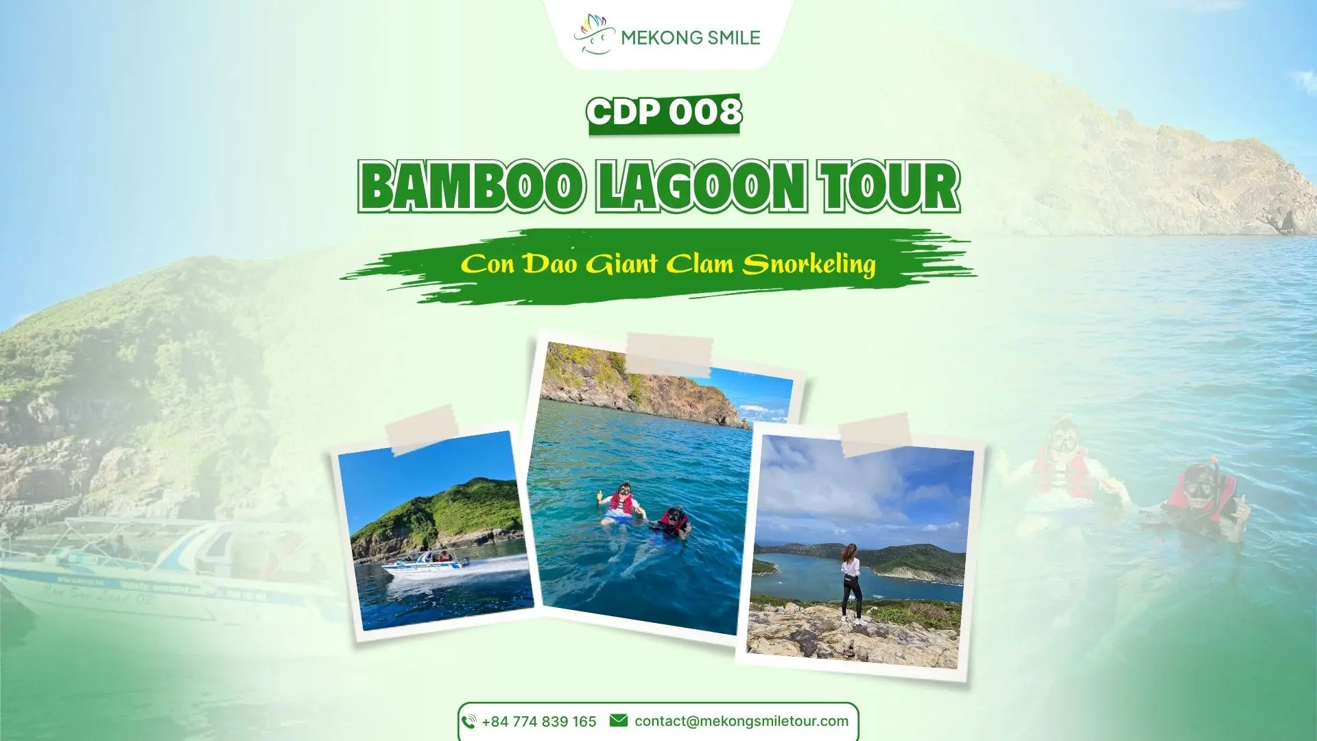 Con Dao Giant Clam Snorkeling at Bamboo Lagoon Tour cover image