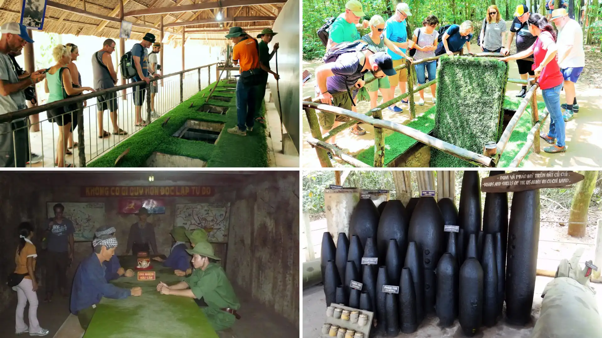 Above ground exhibits at Cu Chi Tunnels – tanks, weapons, and guerrilla traps
