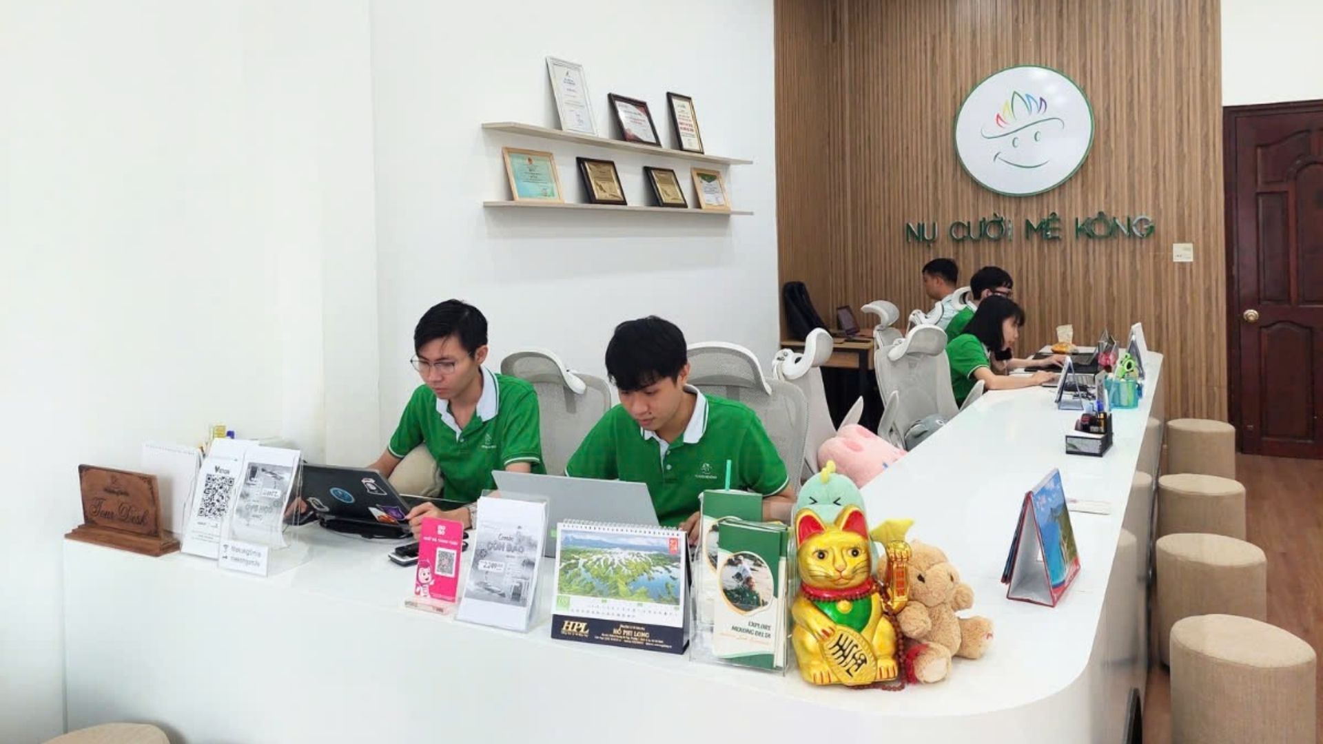 Team members at Mekong Smile office in Can Tho, Vietnam