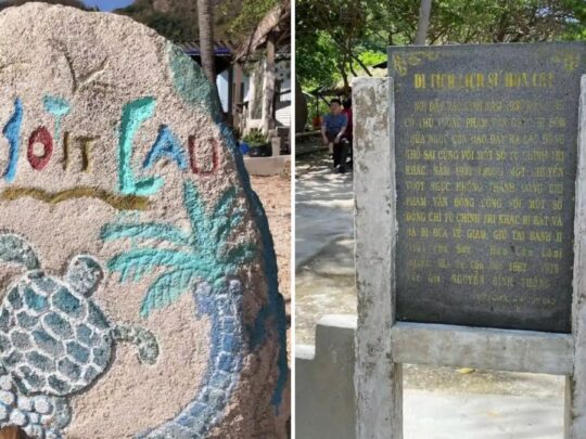 Hon Cau historical site after the Con Dao turtle release activity