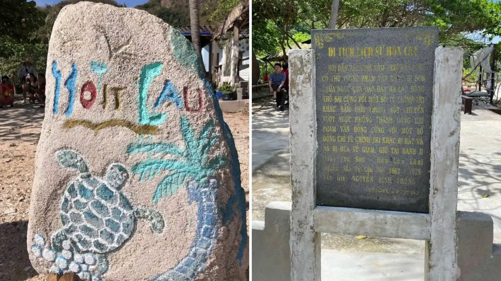 Hon Cau historical site after the Con Dao turtle release activity