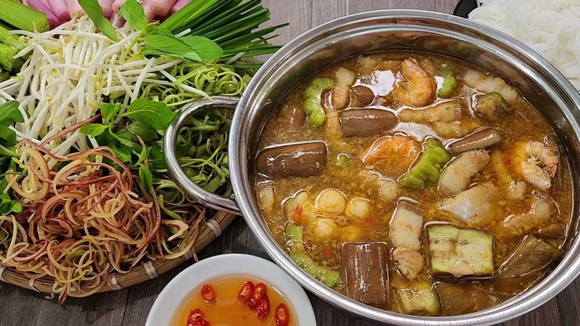 Lau Mam – fermented fish hot pot from the Mekong Delta, a bold and aromatic dish loved by locals in Can Tho
