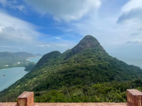 Love Peak 399m trek viewpoint overlooking Ba Island and Con Dao coast