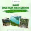 Love Peak Hike Con Dao tour banner with Ba Island boat and summit trek views