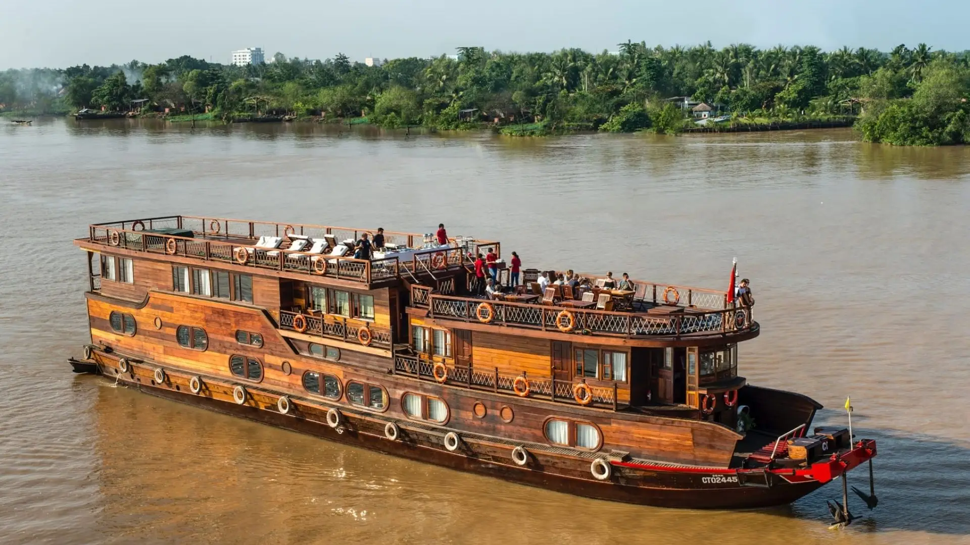 Best 10 Travel Agents in Mekong Delta 416 Mekong Eye Cruise ship sailing on the Mekong River