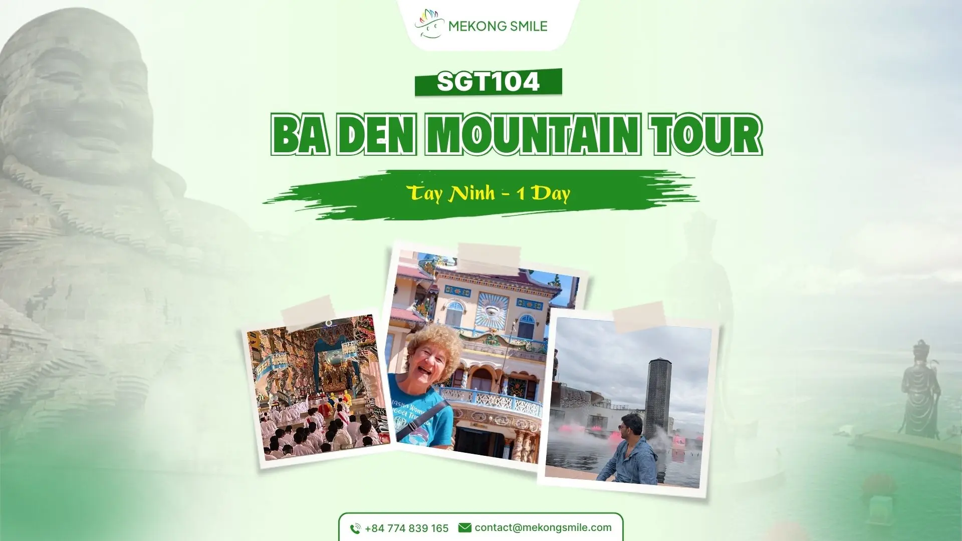 Mekong Smile Ba Den Mountain Tour exploring Ba Den Mountain in Tay Ninh with scenic views and cultural landmarks