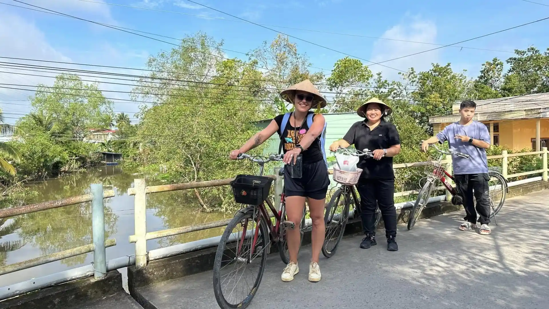 Cycling through quiet Mekong countryside villages