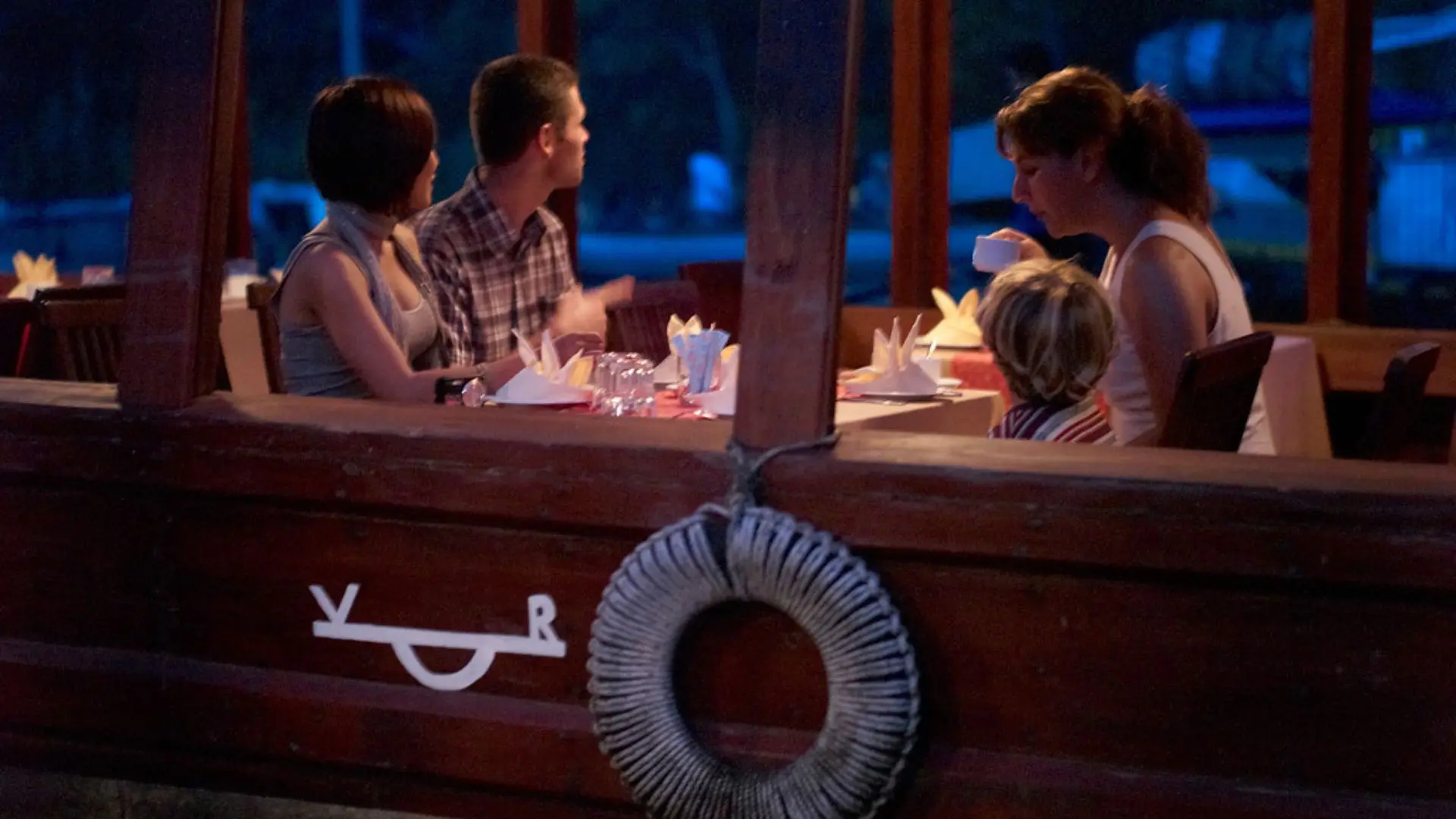 Evening candlelight dinner on Bassac Cruise in Can Tho, Mekong Delta