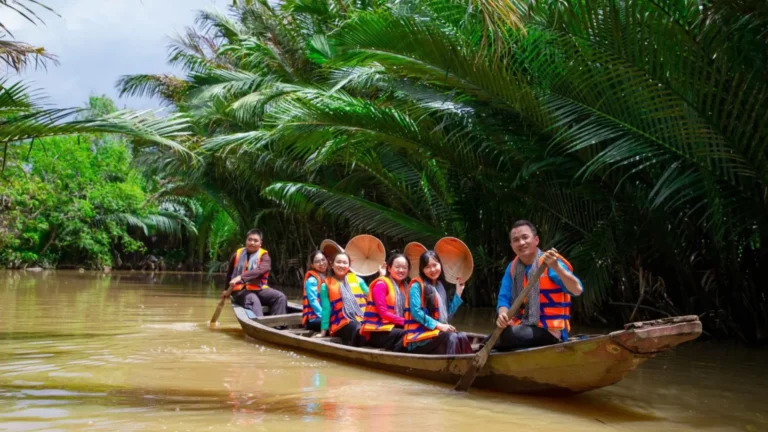 Tourists exploring Ben Tre