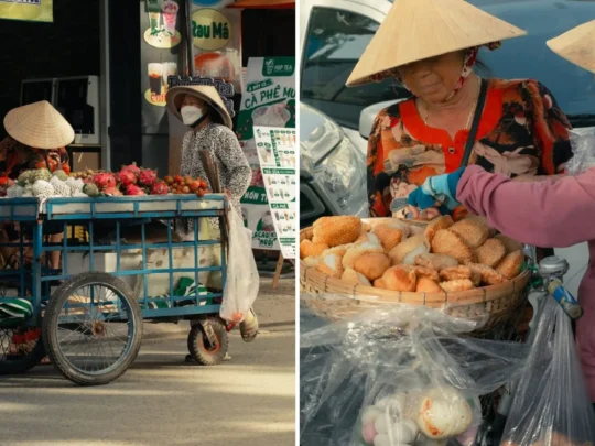 Local fruit sellers at Mekong Market