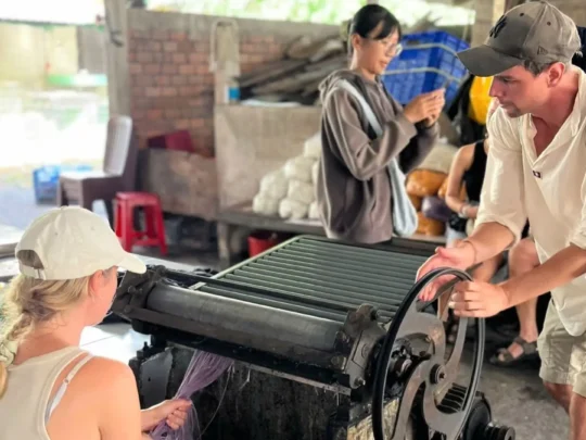 Local handicraft workshop experience in the Mekong Delta on a Cai Rang Floating Market tour from Ho Chi Minh City