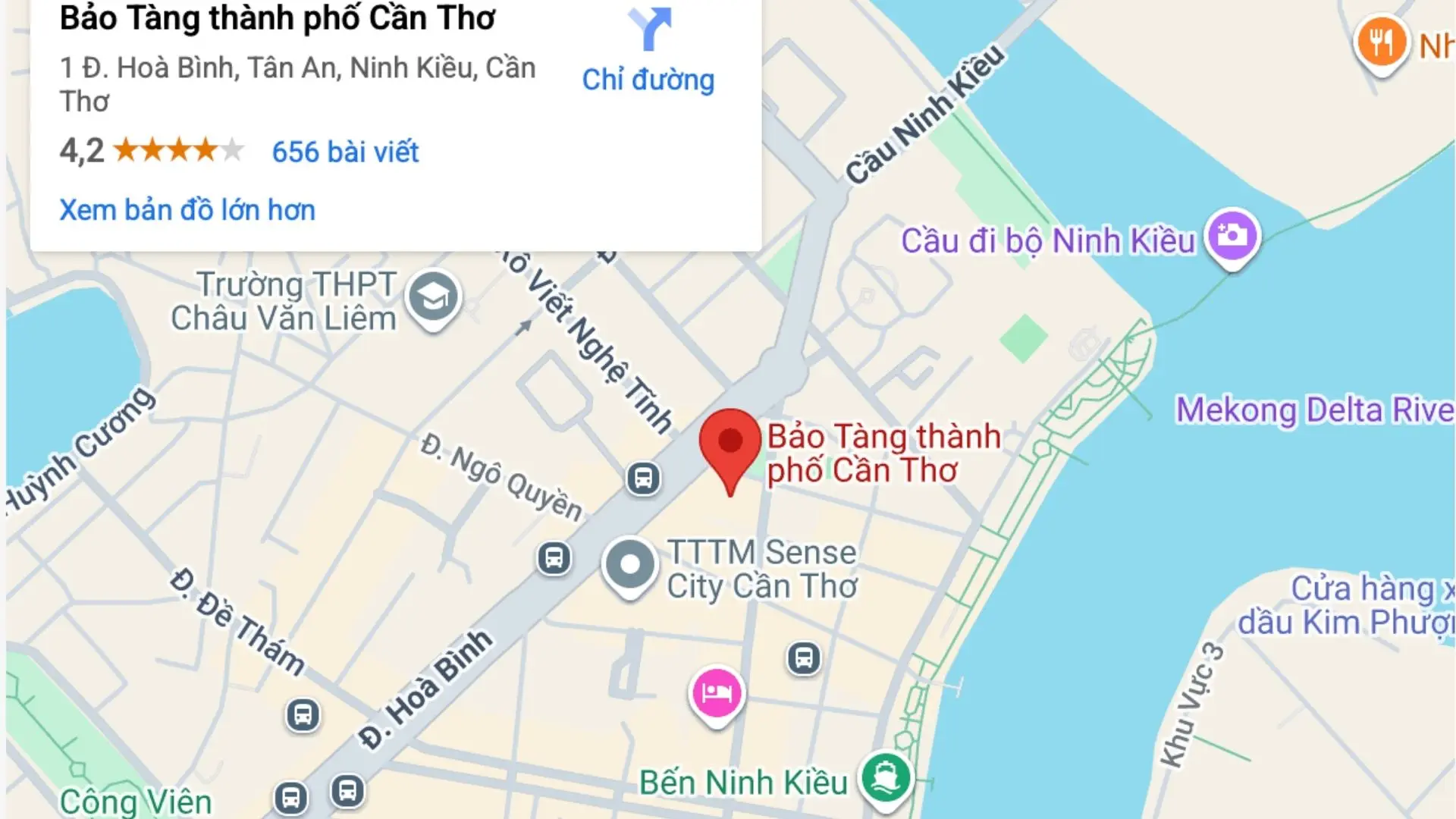 Can Tho Museum: Your Guide to the Mekong Delta's History 286 Can Tho Museum location highlighted on a city map in the downtown area
