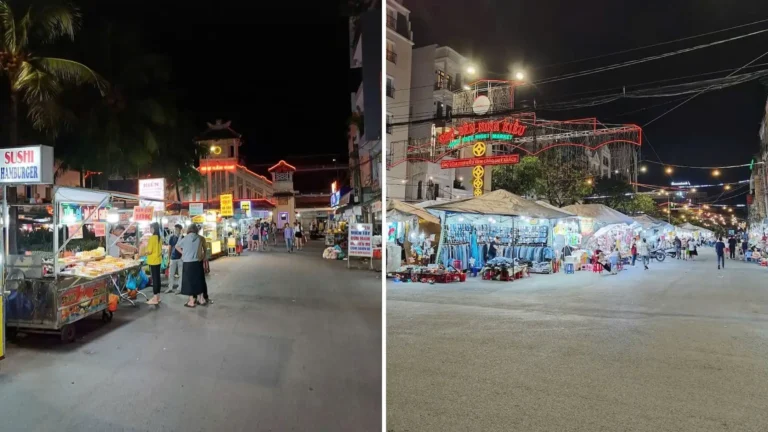 Night scene at Can Tho Night Market