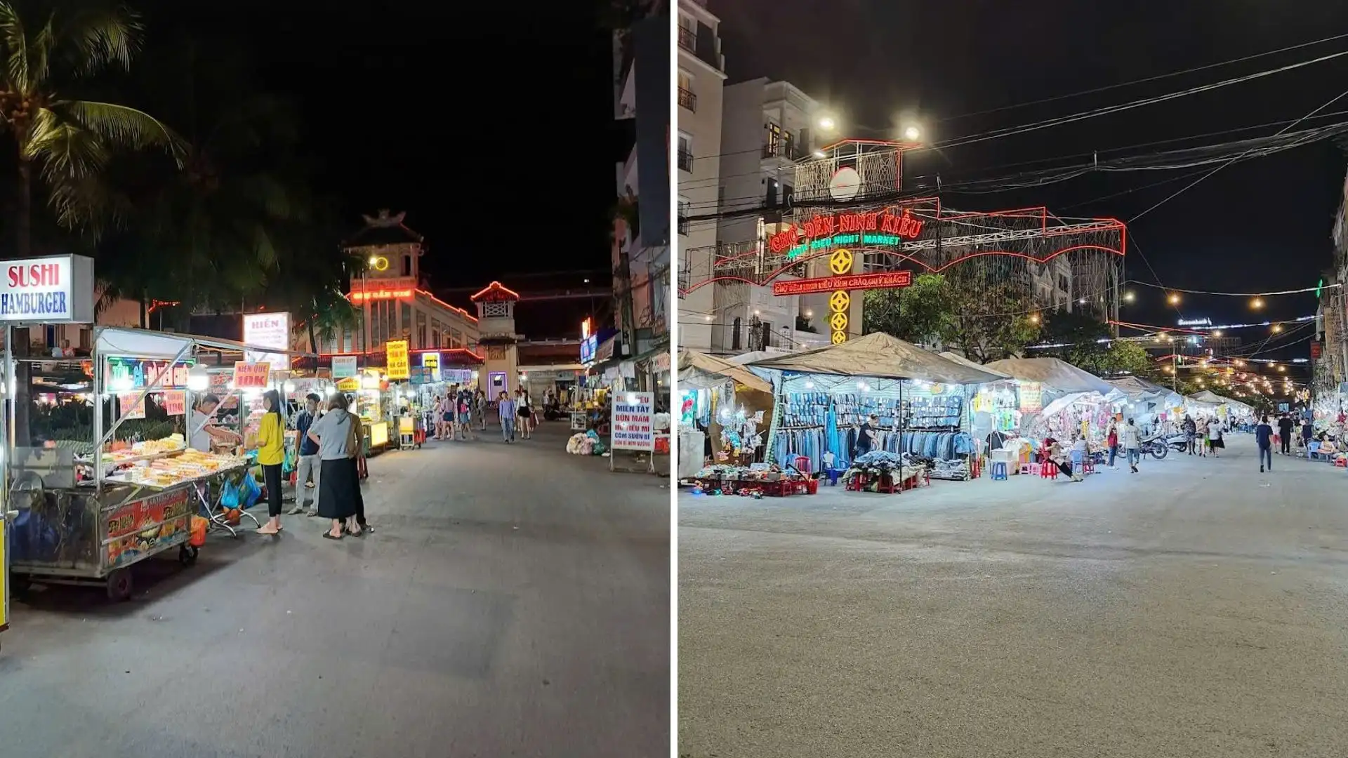 Night scene at Can Tho Night Market