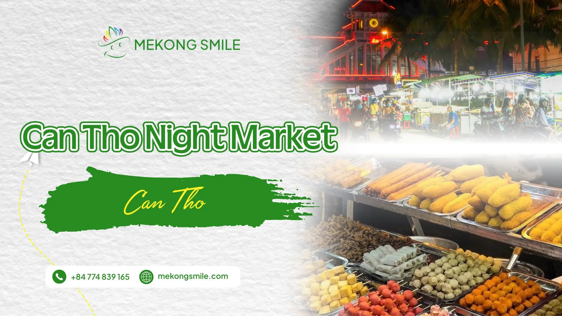 Can Tho Night Market at night in the Mekong Delta