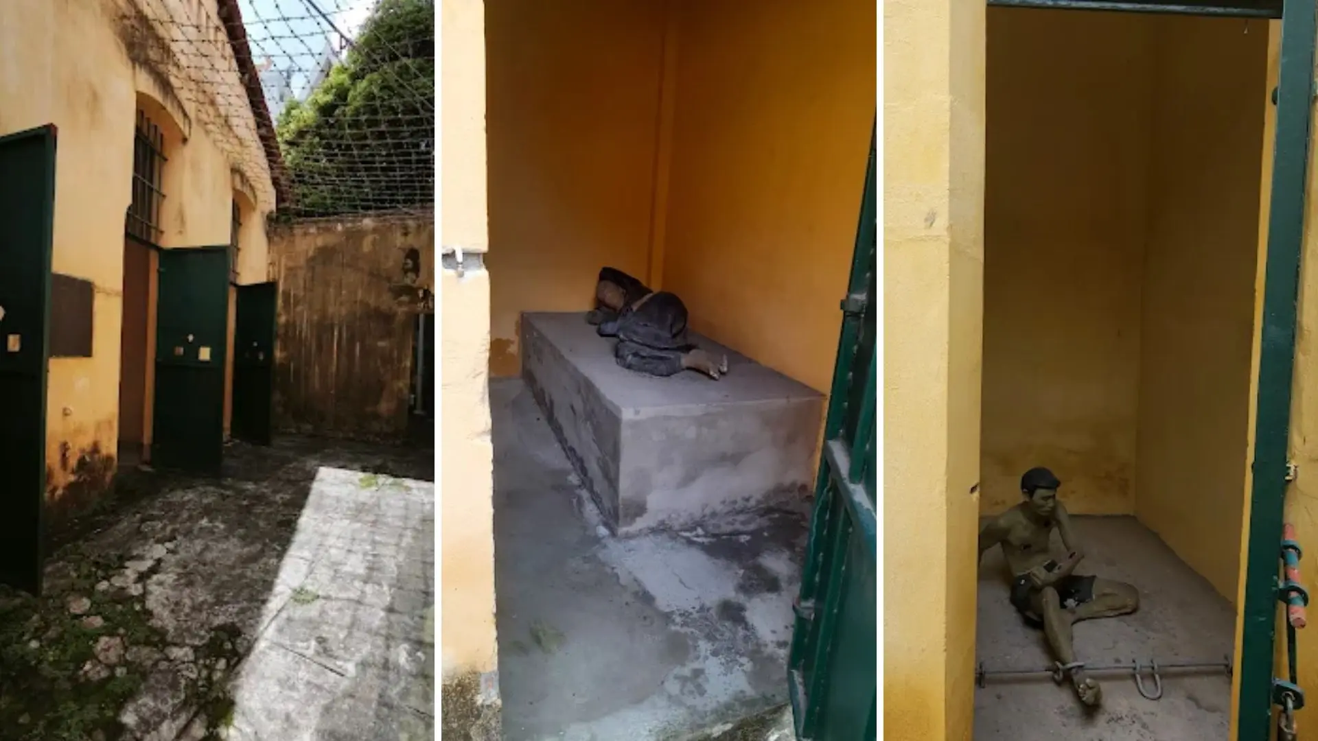 Narrow corridor inside Can Tho Prison used for inmate movement