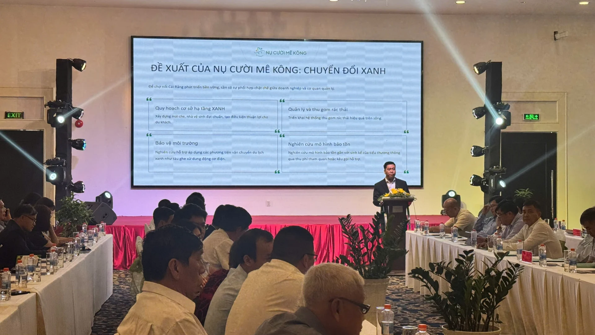 Mekong Smile Leads Digital & Cultural Experience at Can Tho Tourism Conference 2025 9 Mr. Tran Thanh Thai presents Mekong Smile’s digital transformation strategy
