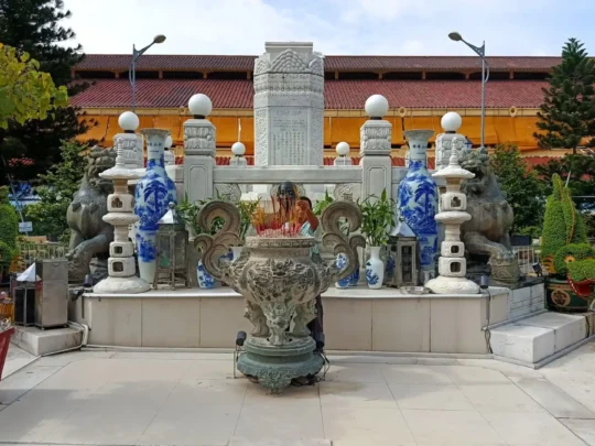 Ba Thien Hau Temple courtyard in Cholon, Ho Chi Minh City