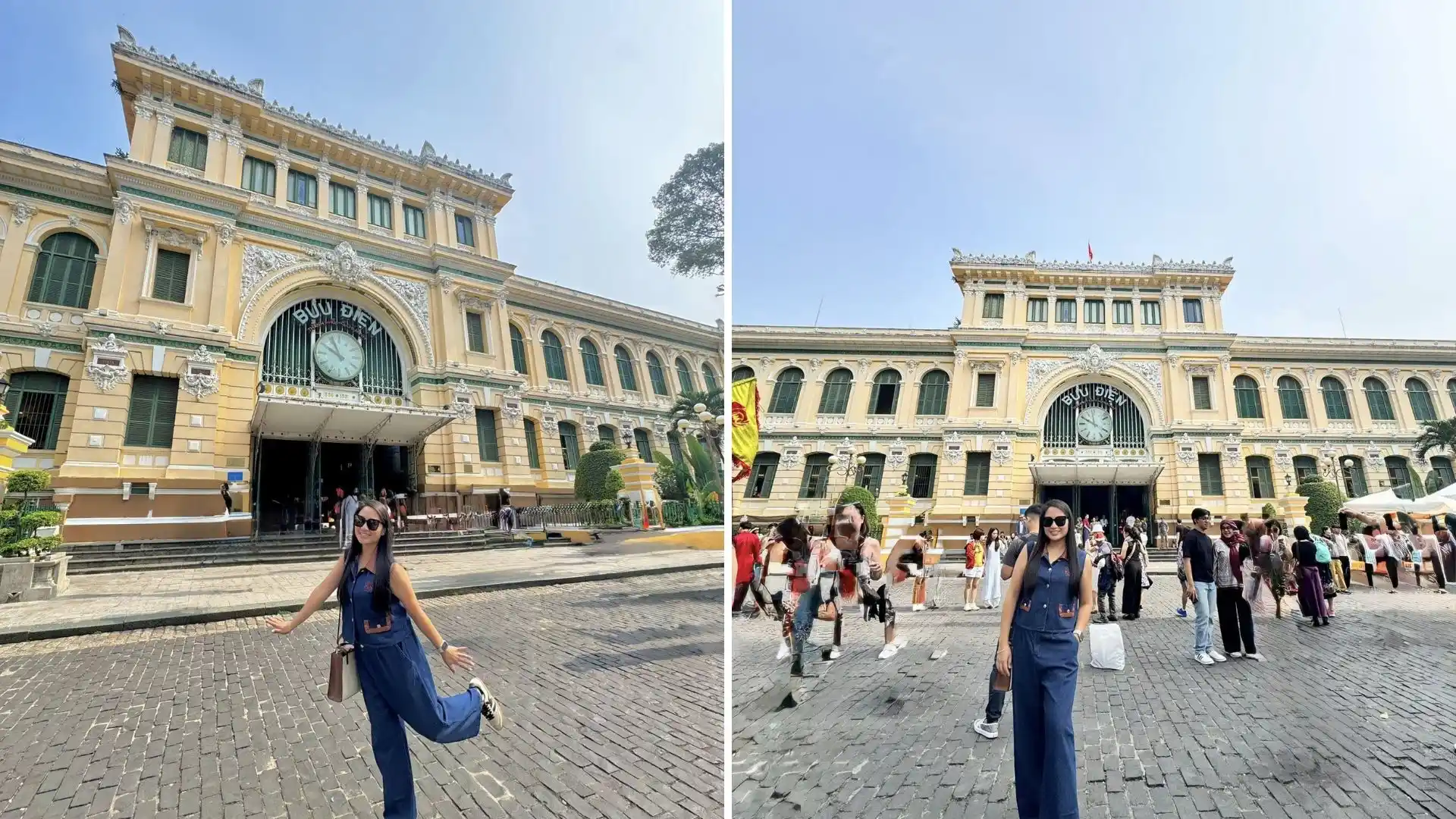 Saigon Central Post Office visited during Ho Chi Minh City motorbike tour in District 1