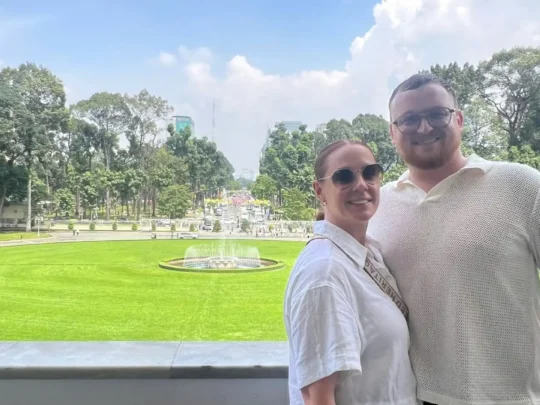 Central park scenery of Independence Palace in Ho Chi Minh City Tour