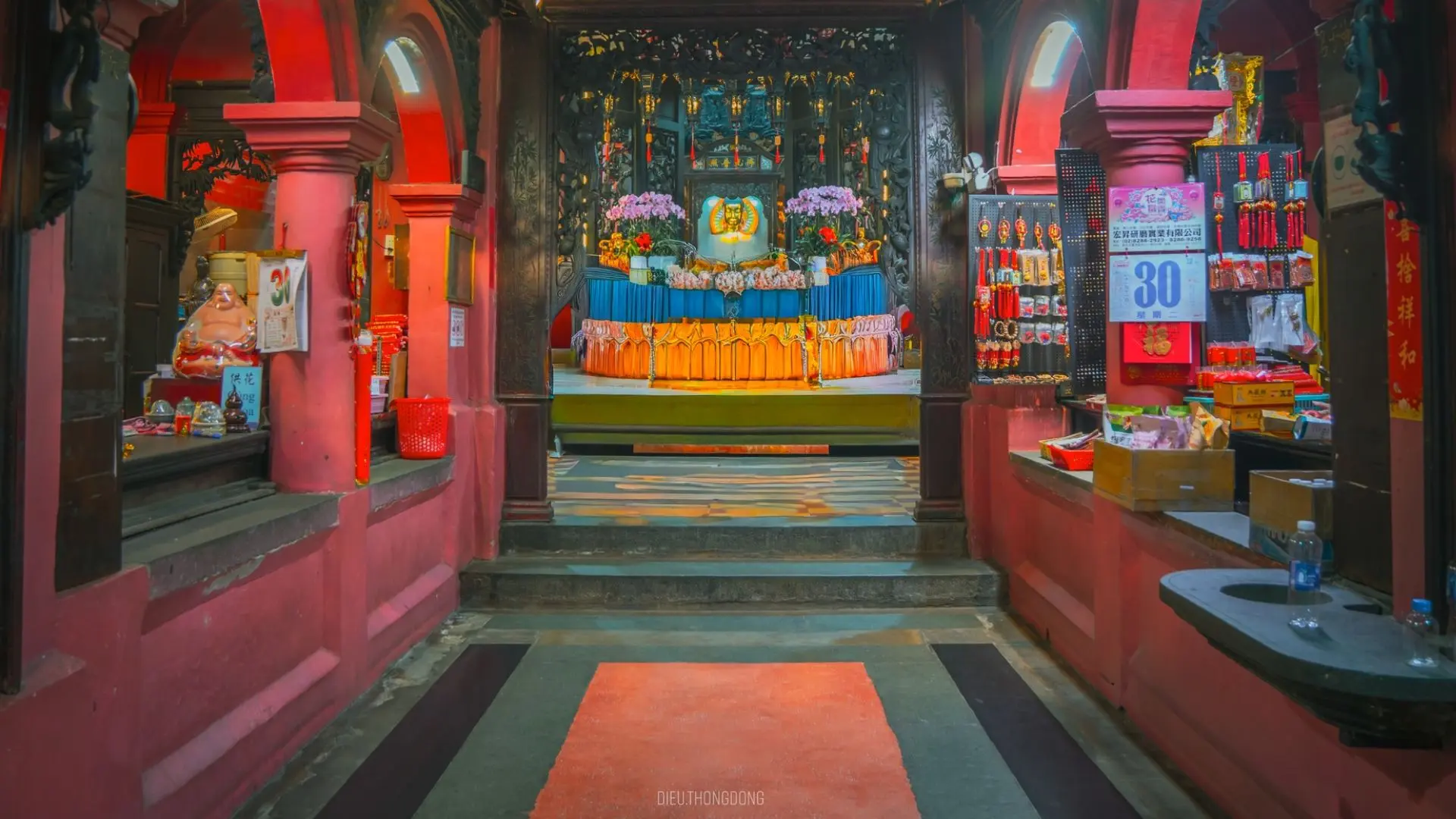 Interior worship space at Jade Emperor Pagoda during Ho Chi Minh City tour