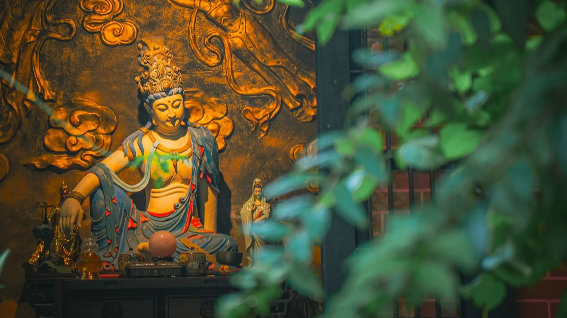 Sacred statue inside Jade Emperor Pagoda on Ho Chi Minh City tour Vietnam
