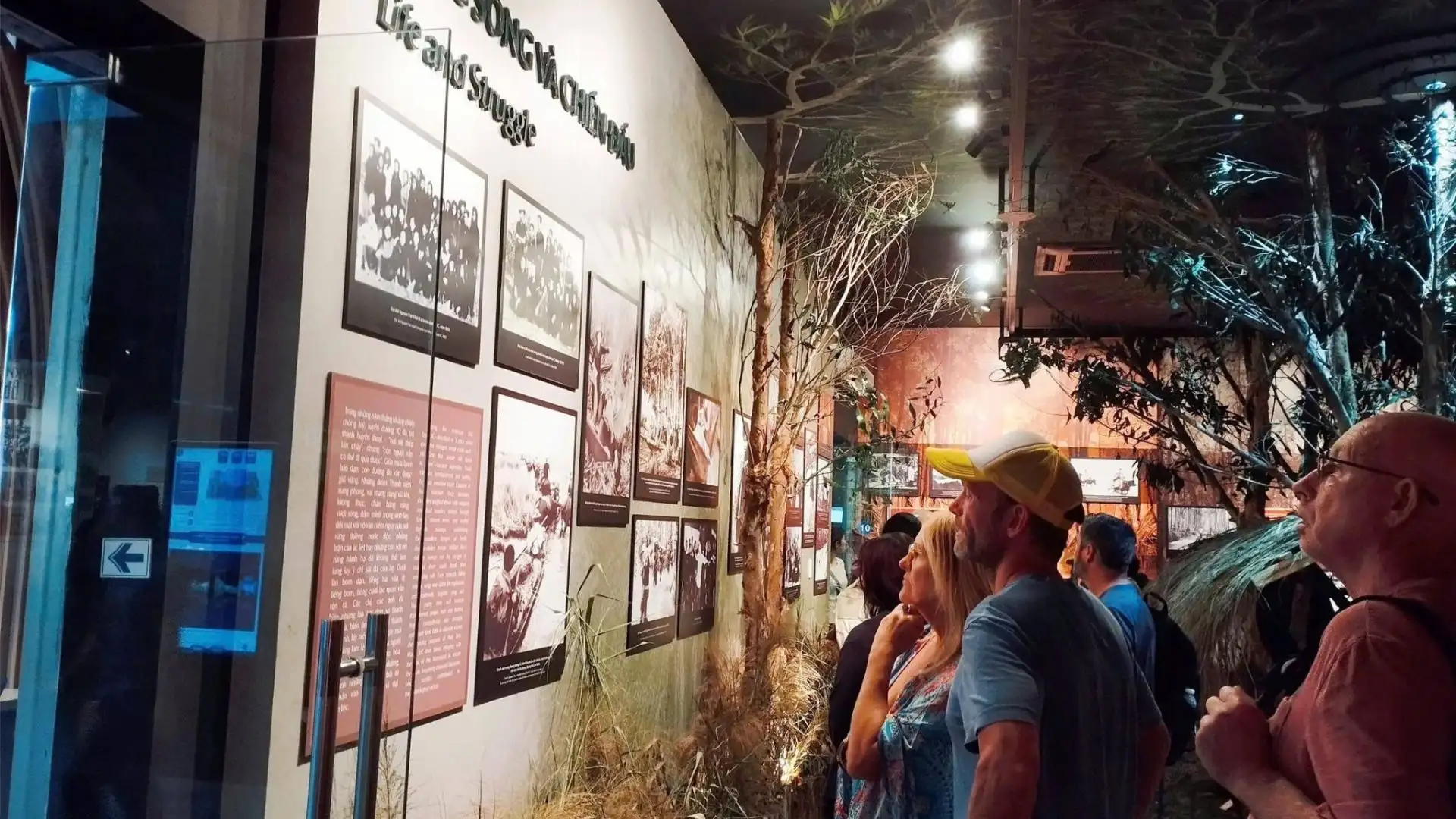Museum exhibition hall at War Remnants Museum in Ho Chi Minh City tour Vietnam