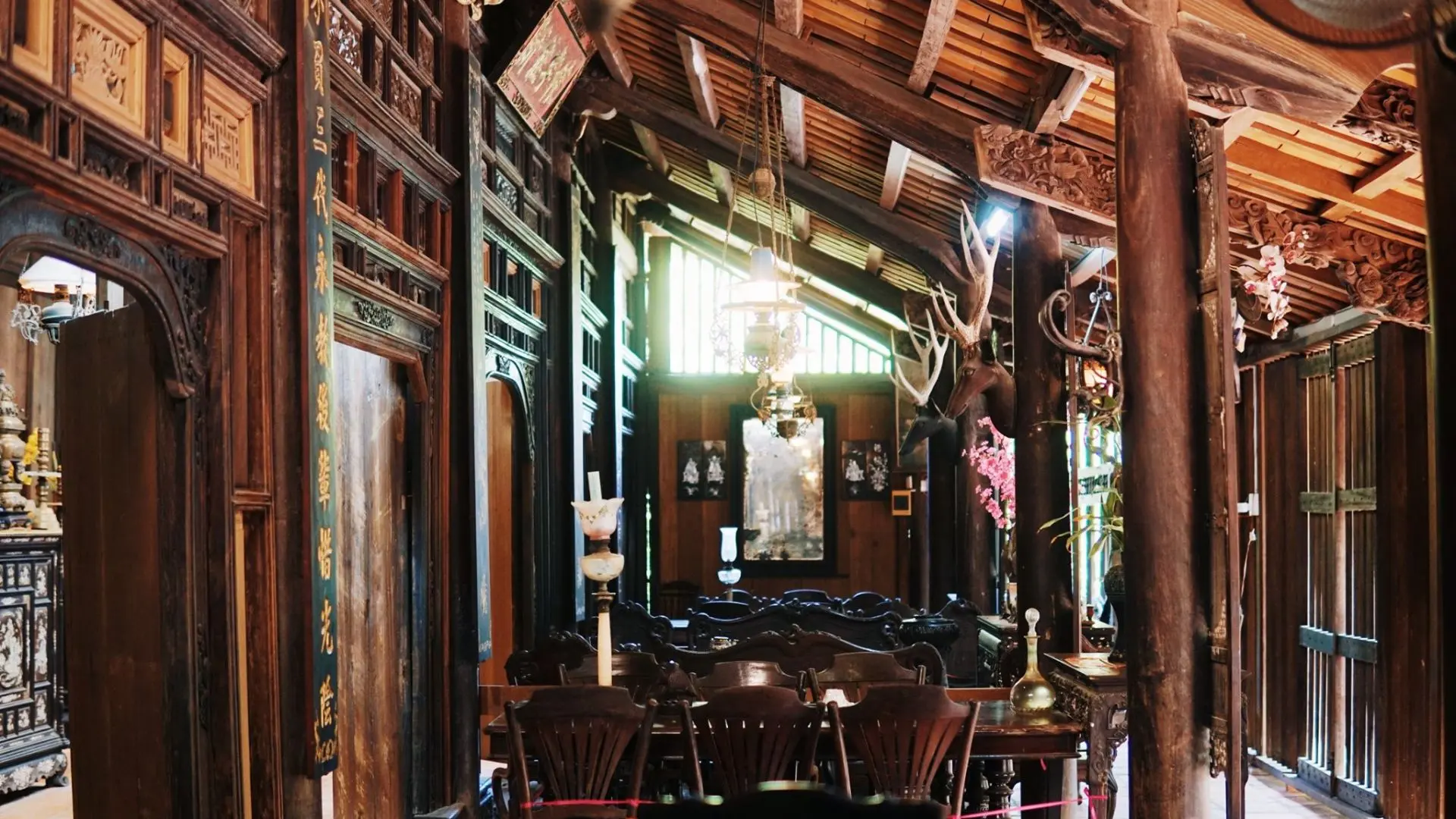 Mr Kiet Ancient House Cai Be: Vietnam’s 108 Pillar Heritage Home 156 Authentic wooden interior and antique furniture of Mr Kiet Ancient House